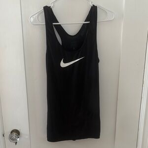 Nike Women's Black and White Tank Top